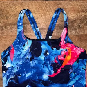Athleta Blue and Pink Activewear Women's Bra Top thumbnail 6