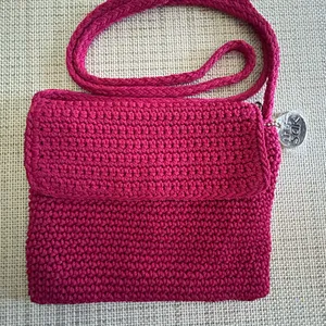 The Sak Crochet Crossbody Bag Magenta/Hot Pink thumbnail 2