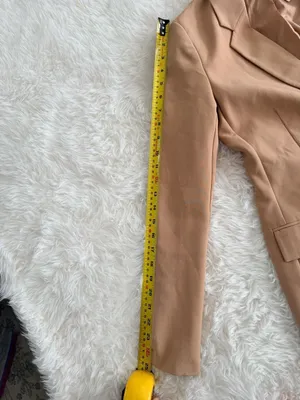 The Drop Blake Long Blazer in Praline, Size XS Tan thumbnail 9