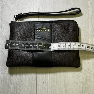 Coach Black Pouch with Gold Zipper thumbnail 2