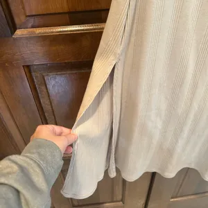 Aerie‎ One Shoulder Ribbed Midi Dress Size Medium Cream Tan thumbnail 6