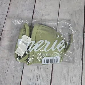 Aerie Ruched Bandeau Bikini Top in Dried Sage XXS‎ NWT thumbnail 6