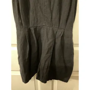 Old Navy Black Linen Blend Romper S Ruffle Cap Sleeve V Neck Elastic Waist thumbnail 4