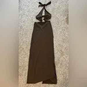 White Fox Haven't Met You Maxi Dress Chocolate thumbnail 5