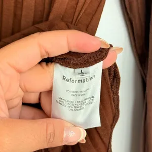 Reformation Jen‎ Bodysuit in Brown Size Large Bodycon Summer thumbnail 6