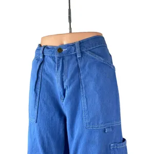 Lioness Miami Vice Women's High Rise Baggy Wide Leg Cargo Denim Jeans Pants Sz M thumbnail 3