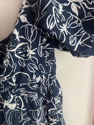 Abercrombie & Fitch Emerson Off-The-Shoulder Skort Navy Pattern thumbnail 13