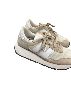 New Balance 237 wms tan white suede casual athletic sneakers sz 8.5B SKU 10-137 thumbnail 3