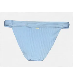 Abercrombie Fitch Ribbed Bikini Set S/M Blue Bralette Top Cheeky Bottom Swimsuit thumbnail 6