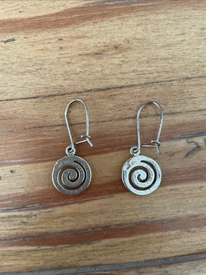 Greek Spiral 925 Sterling Silver Earrings Round Curly thumbnail 6