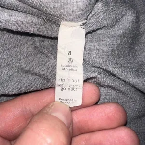 Lululemon Dance pulse heathered gray ribbed 8 tennis dress thumbnail 4