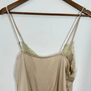 ASTR The Label Champagne Cream Lace Trim Cami Bodysuit Size L Feminine Delicate‎ thumbnail 5