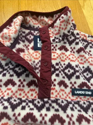 Lands’End women’s heritage snap neck pull over size medium petite. thumbnail 6