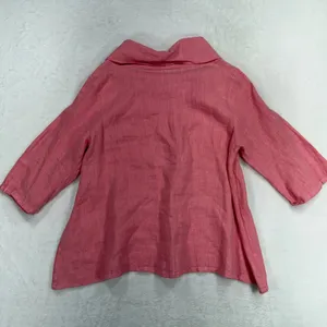 Bryn Walker XXS Etta Shirt Top Oversized Pink LINEN Cowl Neck Elbow Sleeve NEW thumbnail 13