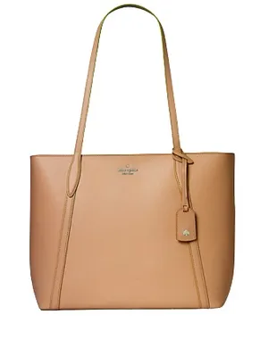 Kate Spade New York S338 Tan Tote Shoulder Bag Spade Charm thumbnail 1