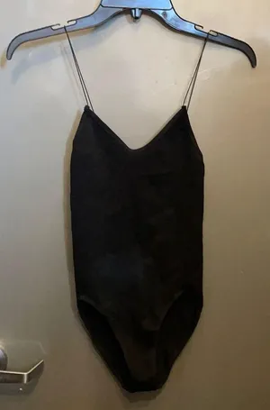 Urban Outfitters Spaghetti strap black bodysuit M thumbnail 2