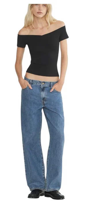 Levi’s Baggy Dad Jeans Denim Blue Mid Rise 27 Retro 90s Straight Leg thumbnail 1