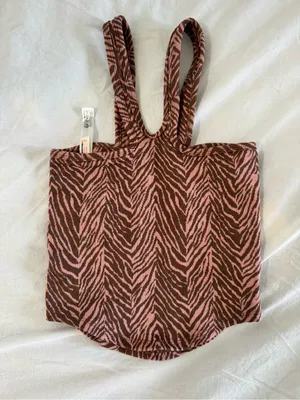 Free People Movement Pink & Black Zebra Print Tank Top Flutter Kick NWOT thumbnail 3