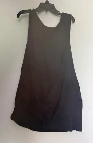 Black Women's Sleeveless Draped Tank Top,maternity top thumbnail 1