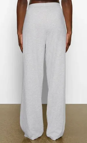SKIMS Women's Light Heather Grey Boyfriend Loose Lounge Pants Size XL thumbnail 3