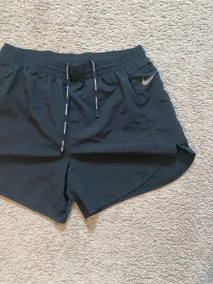 Nike Black Womens Running Shorts with Reflective Swoosh thumbnail 2