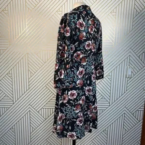 Lulus‎ Such a Beauty Black Floral Button-Up Dress thumbnail 7