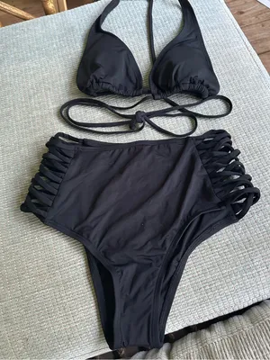 NWOT L*Space Lexie high waist bikini set black small thumbnail 2