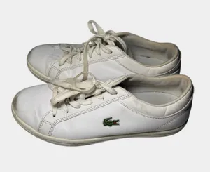 Lacoste Sneakers White Green Low Top Classic Sporty Women’s Size 6.5 thumbnail 1