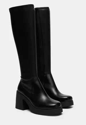 Steve Madden Berkleigh Boot Black Size 6.5 NIB thumbnail 1