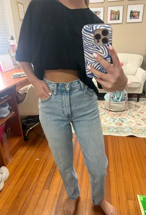 Abercrombie High-Rise Jeans 90s Straight Curve Love Normal Seam thumbnail 1