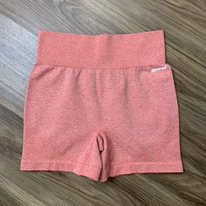 Bo+Tee Sz L Bike Shorts Oh Polly No Limits Seamless High Waisted Orange‎ Women's thumbnail 4