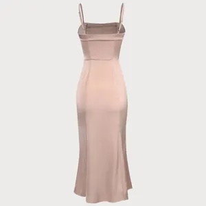 RIHOAS The Pink Bodycon Satin Cami Midi Dress 77 thumbnail 7