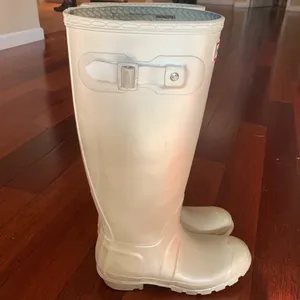 Hunter Tall Rain Boots Pearl White Size 5 thumbnail 5