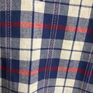 Aerie Flannel Cotton Blue and White Pullover Sweatshirt Size Medium Top thumbnail 5