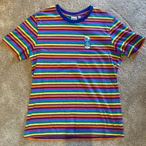 Smurfs Cotton Rainbow Stripe Short Sleeve T-Shirt Size Medium thumbnail 2