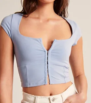 NWT Abercrombie Cotton Seamless Fabric Corset Top thumbnail 2