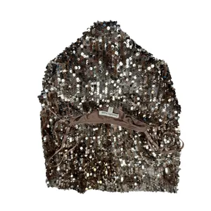 Charlotte Russe Sequin Mini Dress Brown Y2K McBling Party Glam Small thumbnail 5