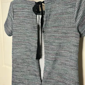 LOFT Blue Multi Tweed Sheath Dress Short Sleeve Pockets Size 0 thumbnail 9