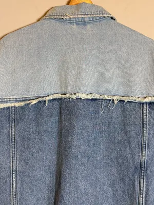 Free People We The Free Your Dad's Distressed Denim Jean Jacket Women's Medium thumbnail 15