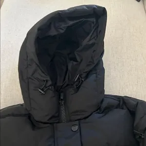 Champion Crop Quilted Snorkel Puffer Jacket with Hood, Black, Size Small, NWT thumbnail 3