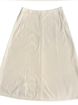 Madewell Airy Denim Slip Midi Skirt color rigid canvas Size 28 NWT thumbnail 6