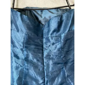 Jessica McClintock Gunne Sax Blue Strapless Rosette Bubble Hem Party Dress New thumbnail 4