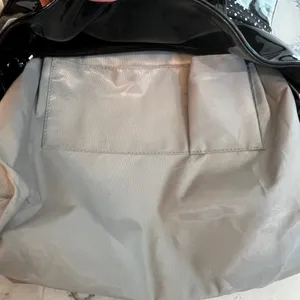 Beijo Black Vegan Patent Leather Paper Bag Handbag Polka Dot Scarf Twee Preppy thumbnail 10