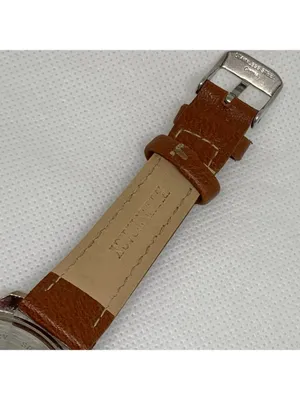 Anne Klein Ellen Tracy women silver brown tone watch 34mm quartz analog leather running thumbnail 6