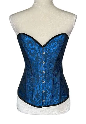 Corset Hour Glass Waist Training Women’s Size M Blue Costume Coquette thumbnail 1