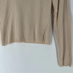 DKLA Beige Stretch Knit Ribbed Long Sleeve V-Neck‎ Button Front Cardigan Size M thumbnail 10
