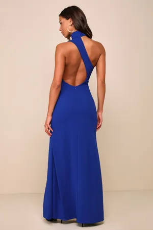Lulus Asymmetrical Cutout Halter Maxi Dress thumbnail 2