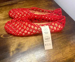 No boundaries red jelly flats size 10 thumbnail 1