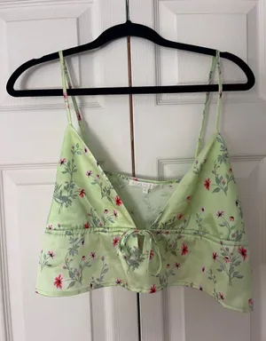 More To Come Satin Revolve Crop Top thumbnail 1