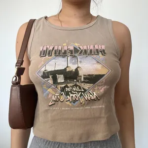 Tank‎ Top Size XS Ribbed Cropped Pink Floyd Band Graphic Indie Grunge Streetwear thumbnail 5